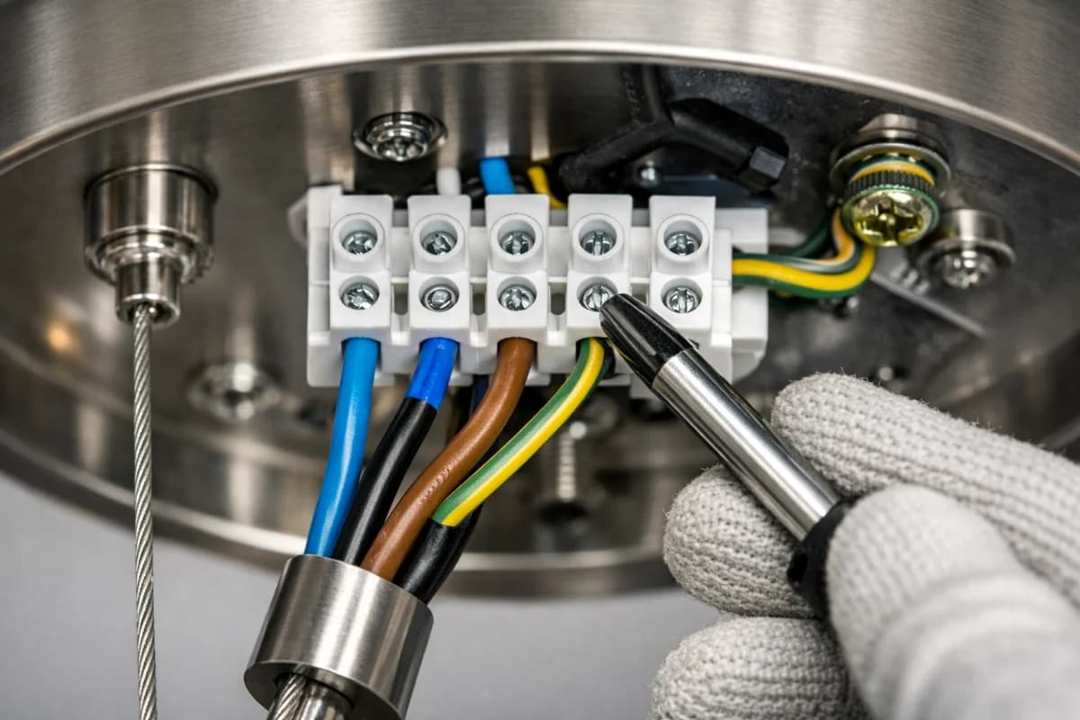 Açıkta kalan kablo uçları elektrik sıçramalarına neden olmaması için mutlaka klemensle kapatılmalıdır.